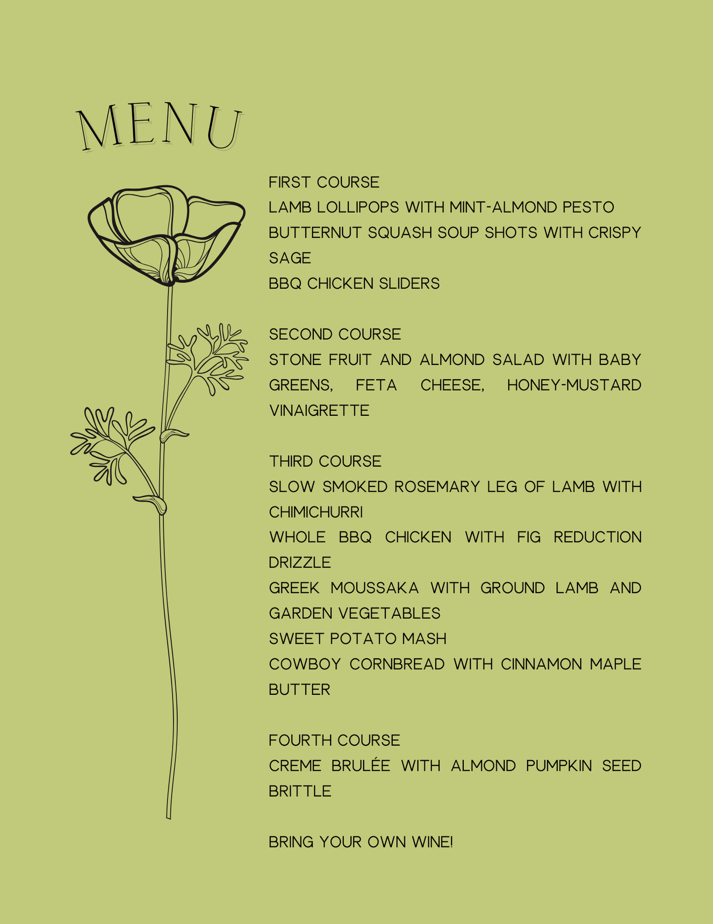 Farm to Table Dinner