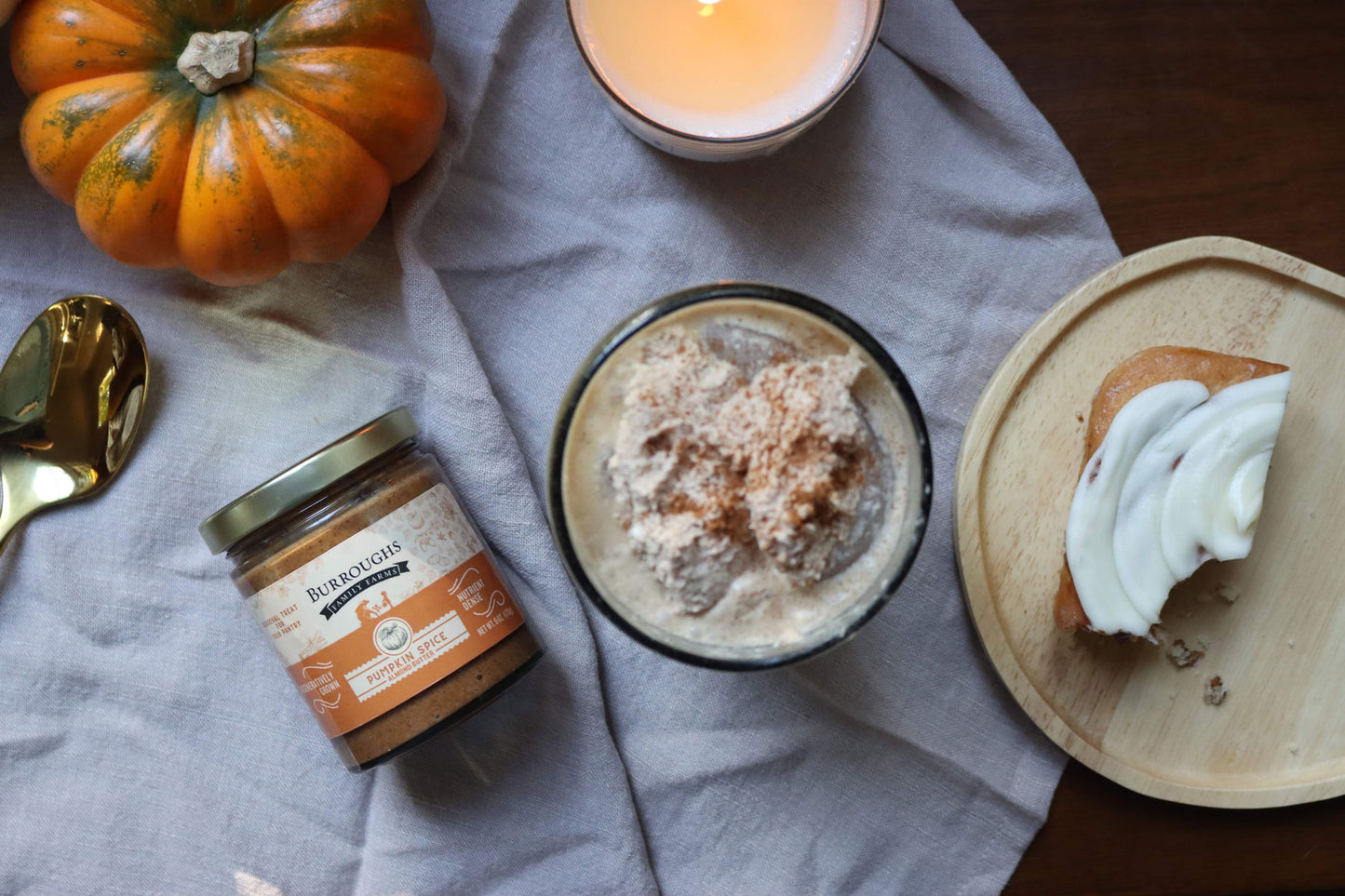 Organic Pumpkin Spice Almond Butter made with ROC Almonds