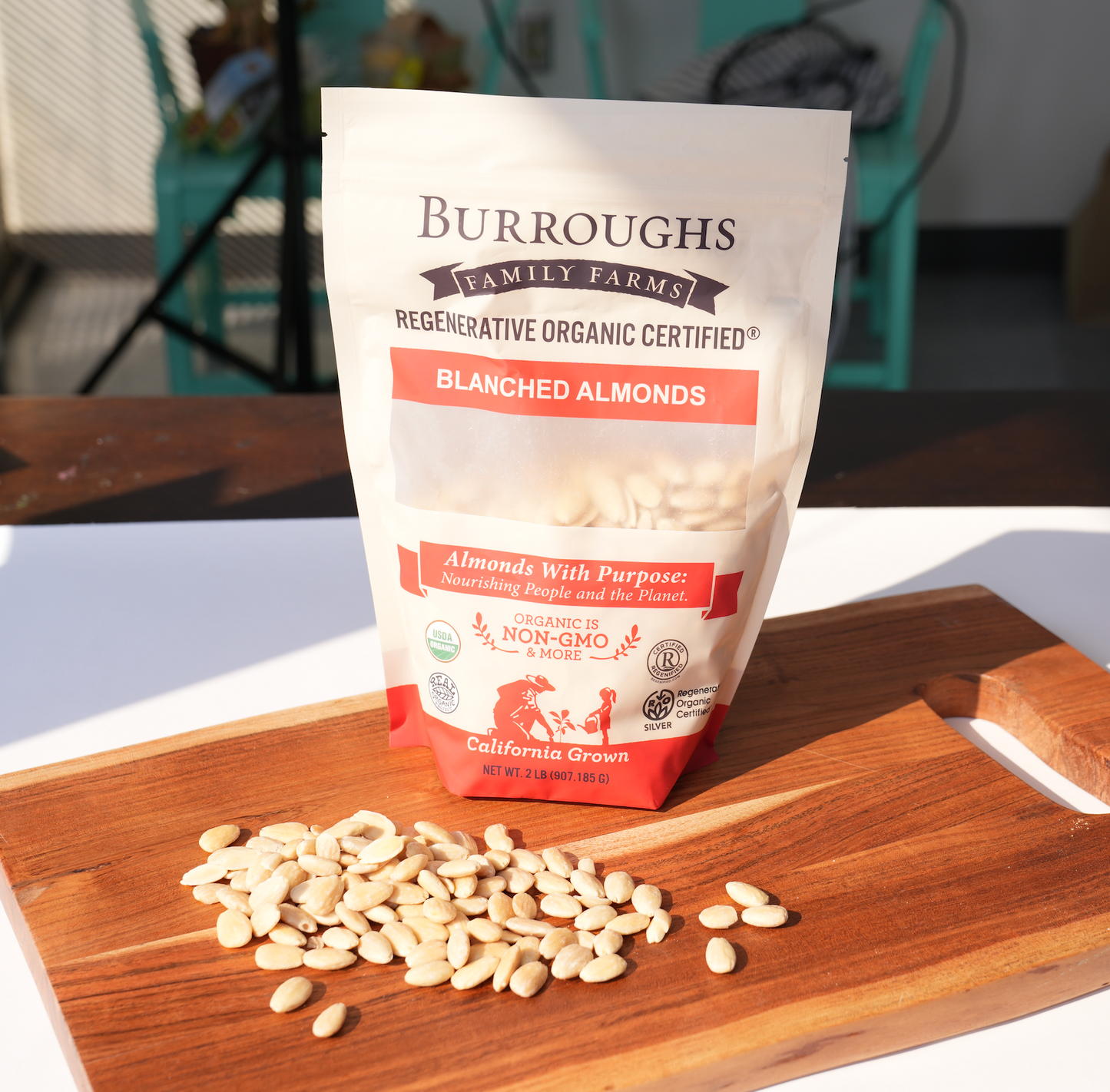Regenerative Organic Blanched Almonds | 2 Pound