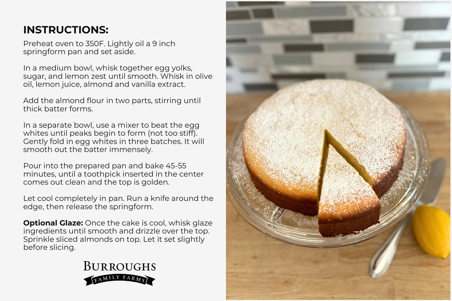 Regenerative Organic Artisan Olive Oil Cake Kit