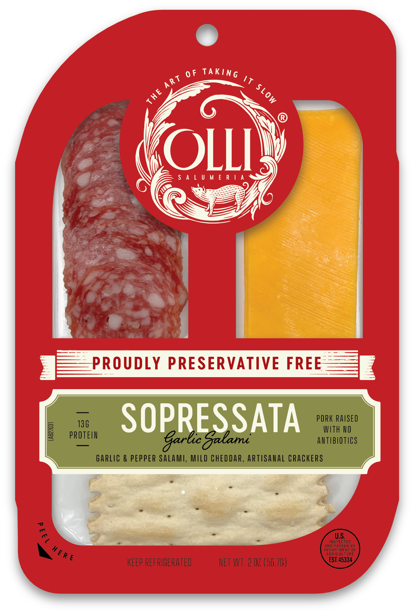 Olli Sopressata & Cheddar Snack Pack