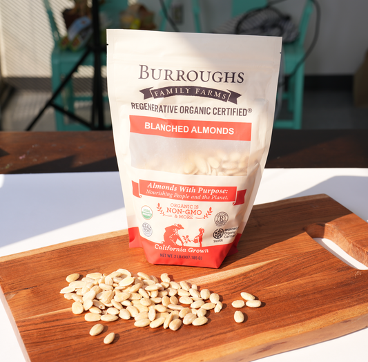 Regenerative Organic Blanched Almonds | 2 Pound