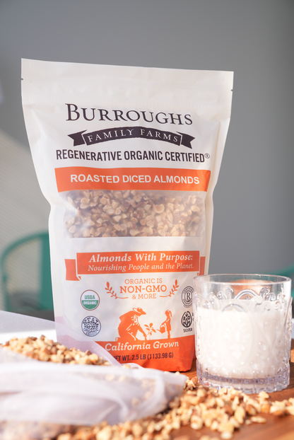 Regenerative Organic Roasted Diced Almonds | 2.5 Pound